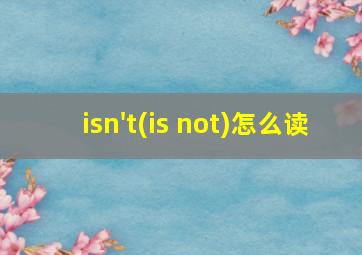 isn't(is not)怎么读